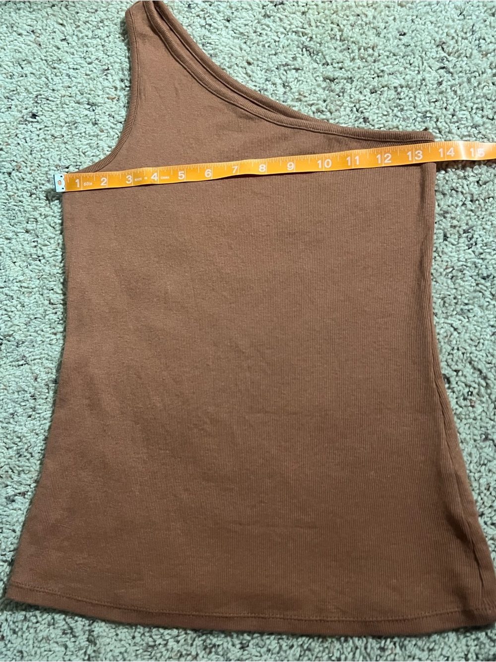One-Shoulder Ribbed Tank Top - Picture 2 of 4